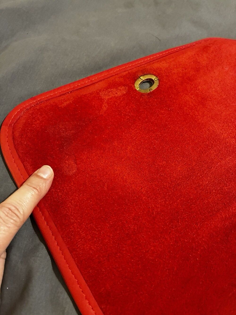 Vintage 1980s Coach Bag Convertible Clutch 9635 Red Made In NYC - Picture 8 of 16